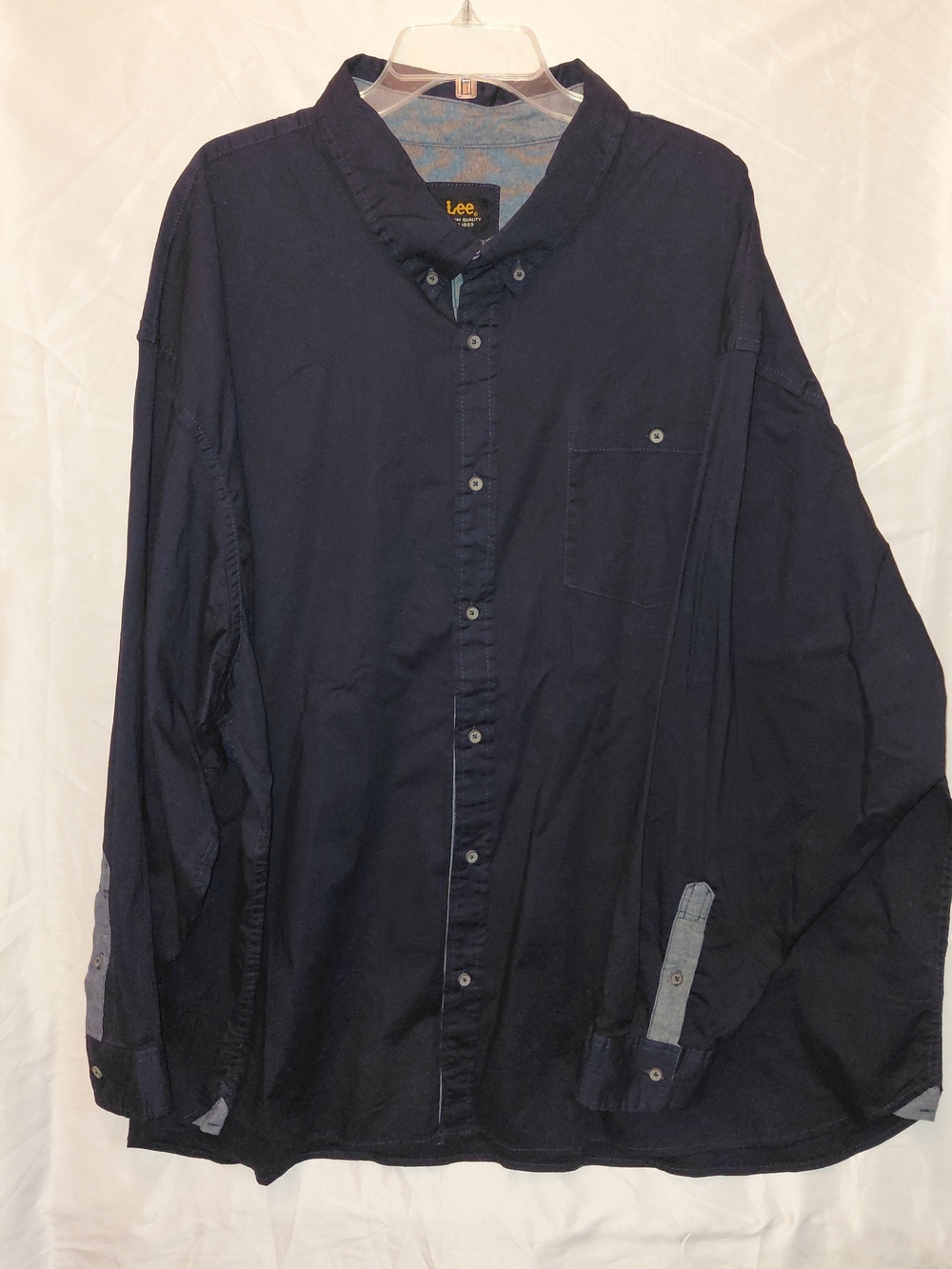 Lee Men’s Navy Button-Down Long Sleeve Shirt #2509